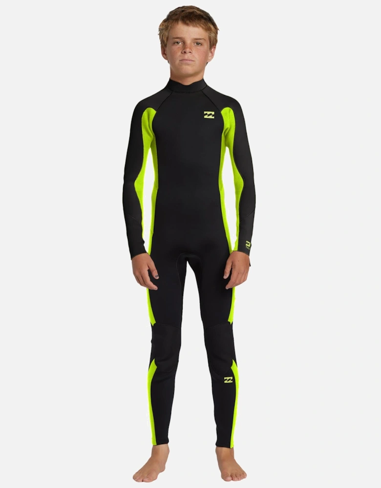 Kids 3/2mm Foil Back Zip Long Sleeve Full Length Wetsuit