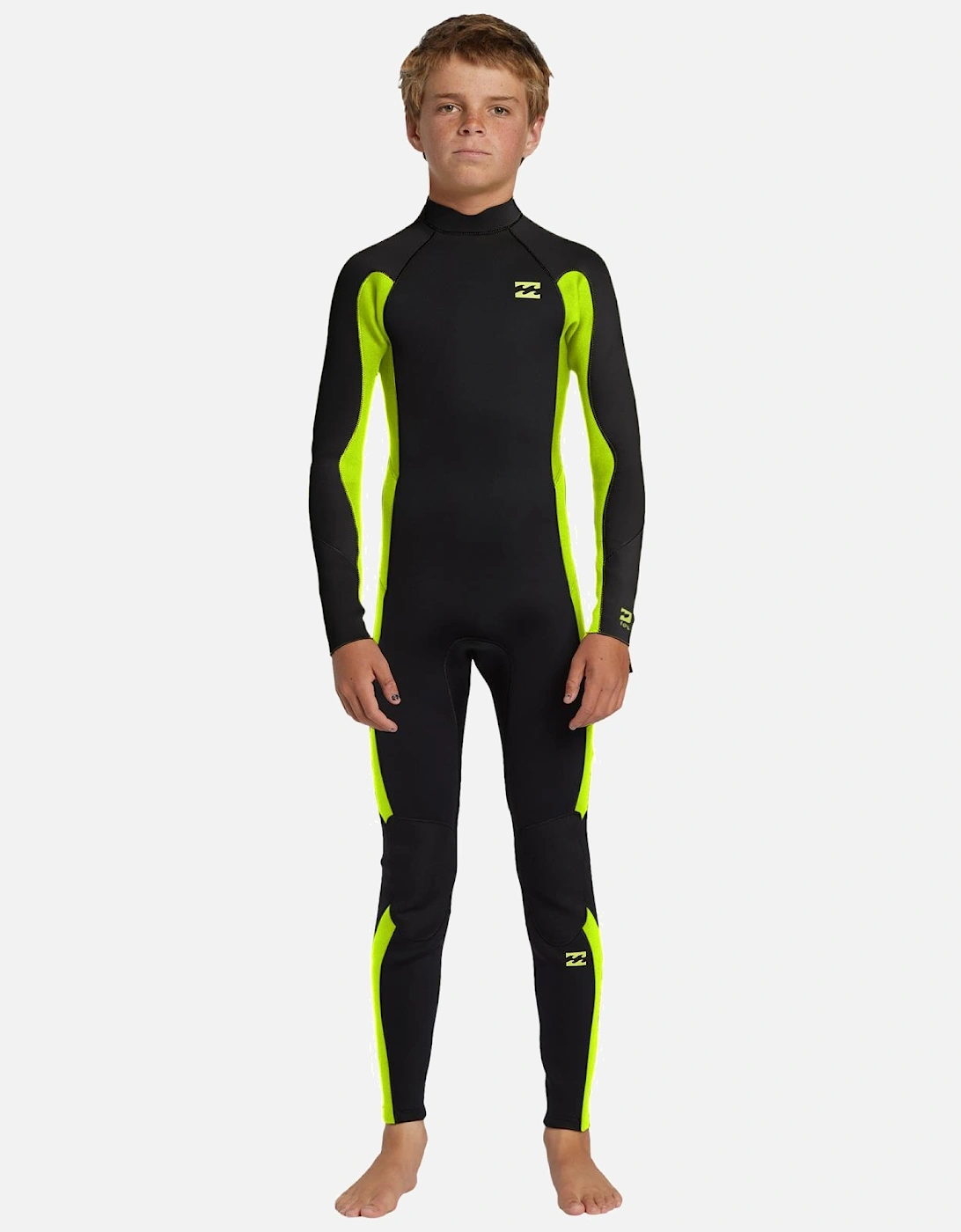 Kids 3/2mm Foil Back Zip Long Sleeve Full Length Wetsuit, 2 of 1