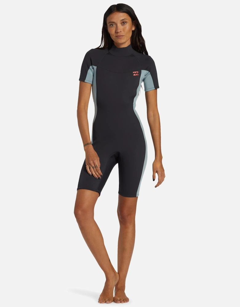 Womens 2mm Foil Short Sleeve Wetsuit