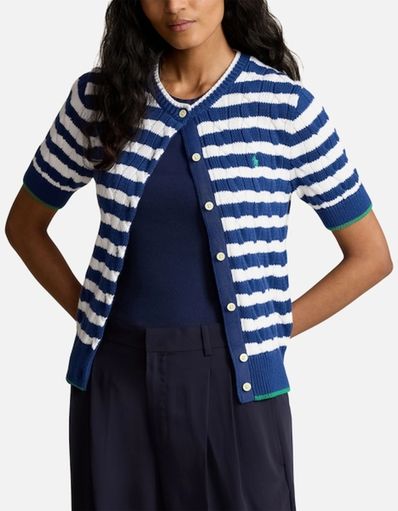 Striped Cotton Cardigan