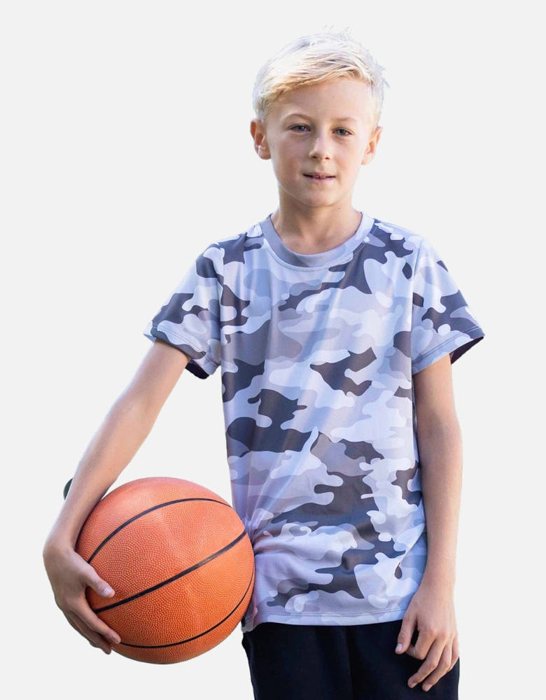 Childrens/Kids Camouflage Active T-Shirt