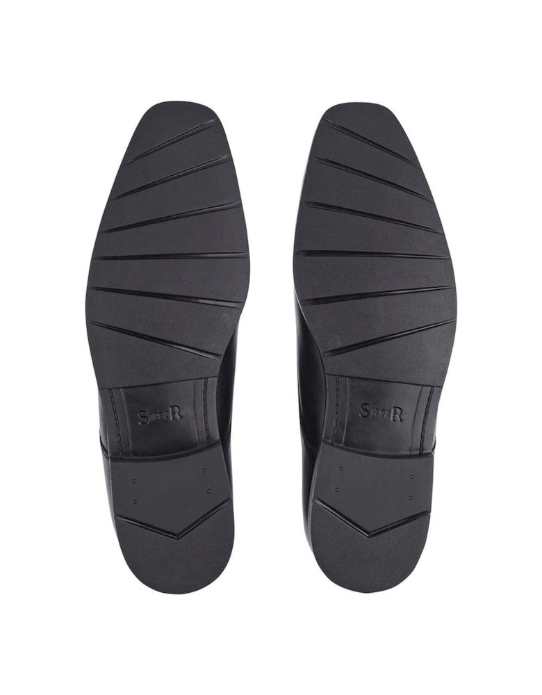 Boys Academy Leather Smart Lace Up School Shoes - Black
