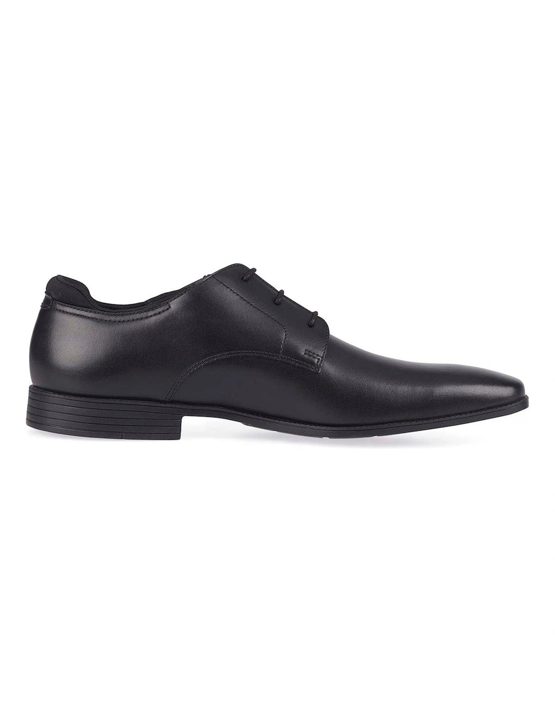 Boys Academy Leather Smart Lace Up School Shoes - Black