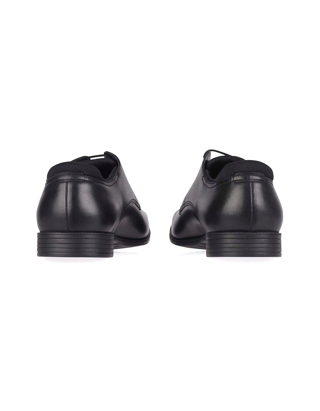 Boys Academy Leather Smart Lace Up School Shoes - Black