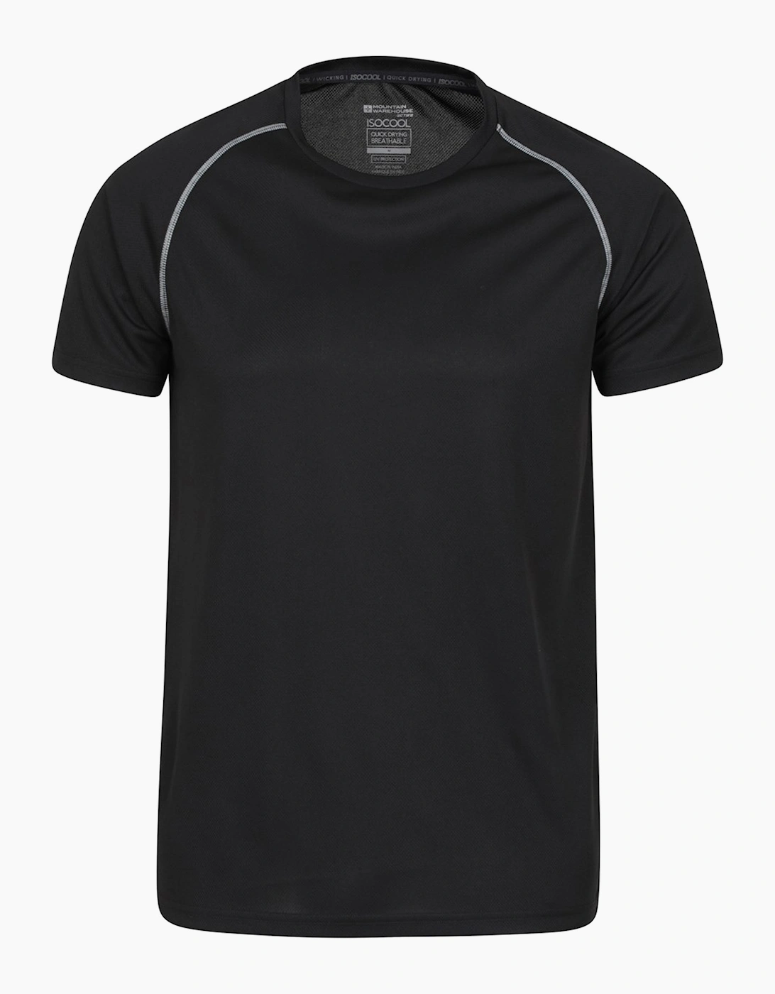 Mountain Warehouse Men's Black Endurance Breathable T-Shirt - Size: 38/Regular