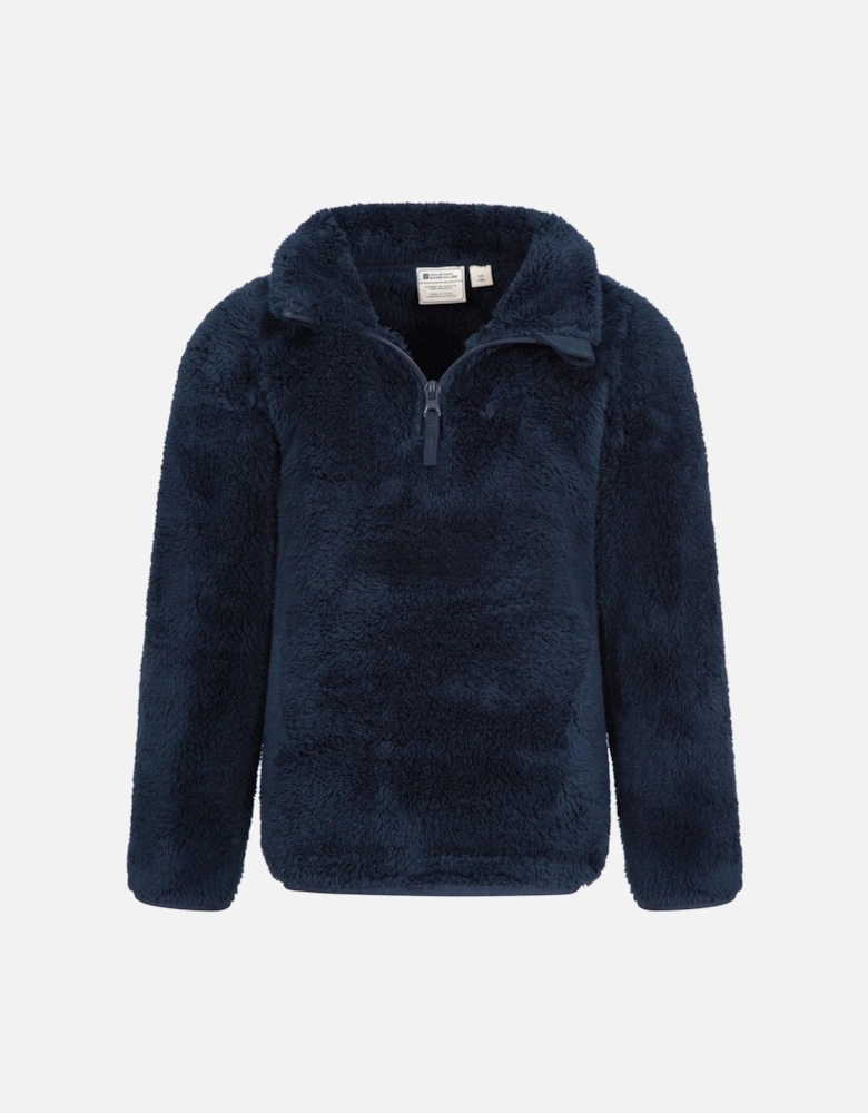 Childrens/Kids Teddy Half Zip Fleece Top