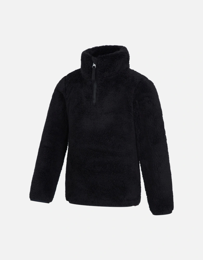 Childrens/Kids Teddy Half Zip Fleece Top