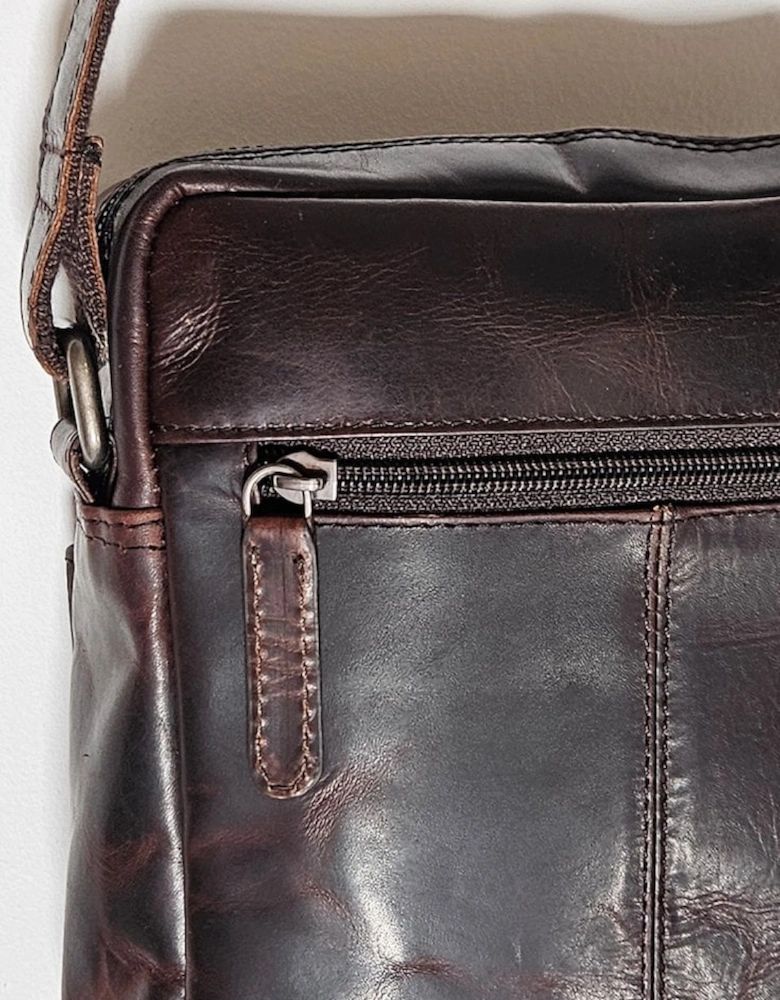 Rowallan Leather Trojan Body Bag Brown