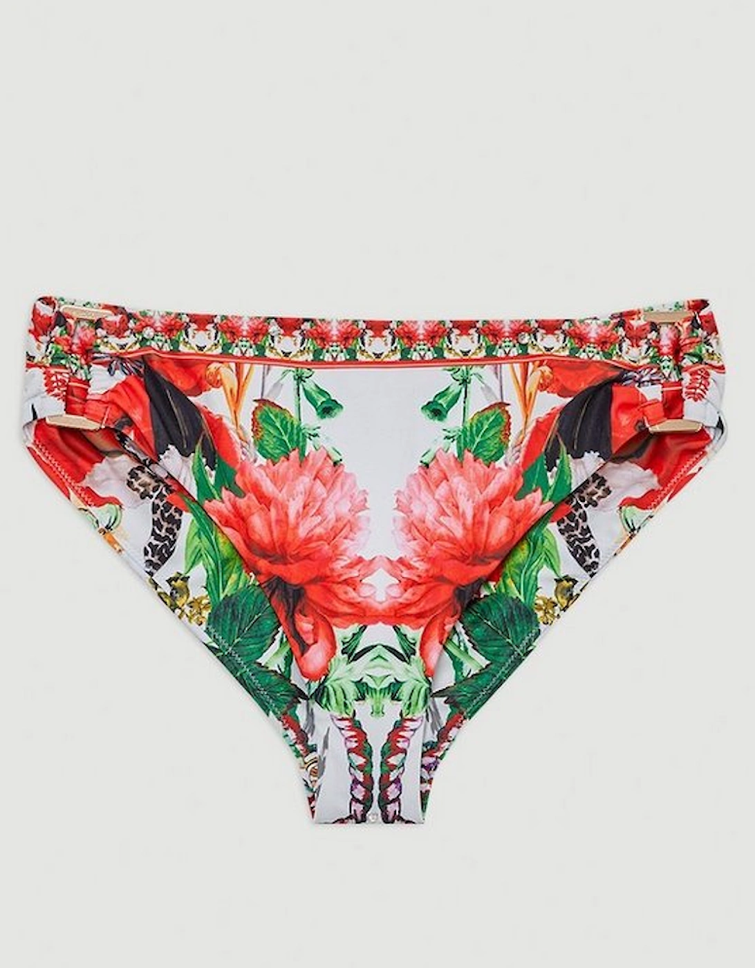 Mirror Floral Print Bikini Bottoms