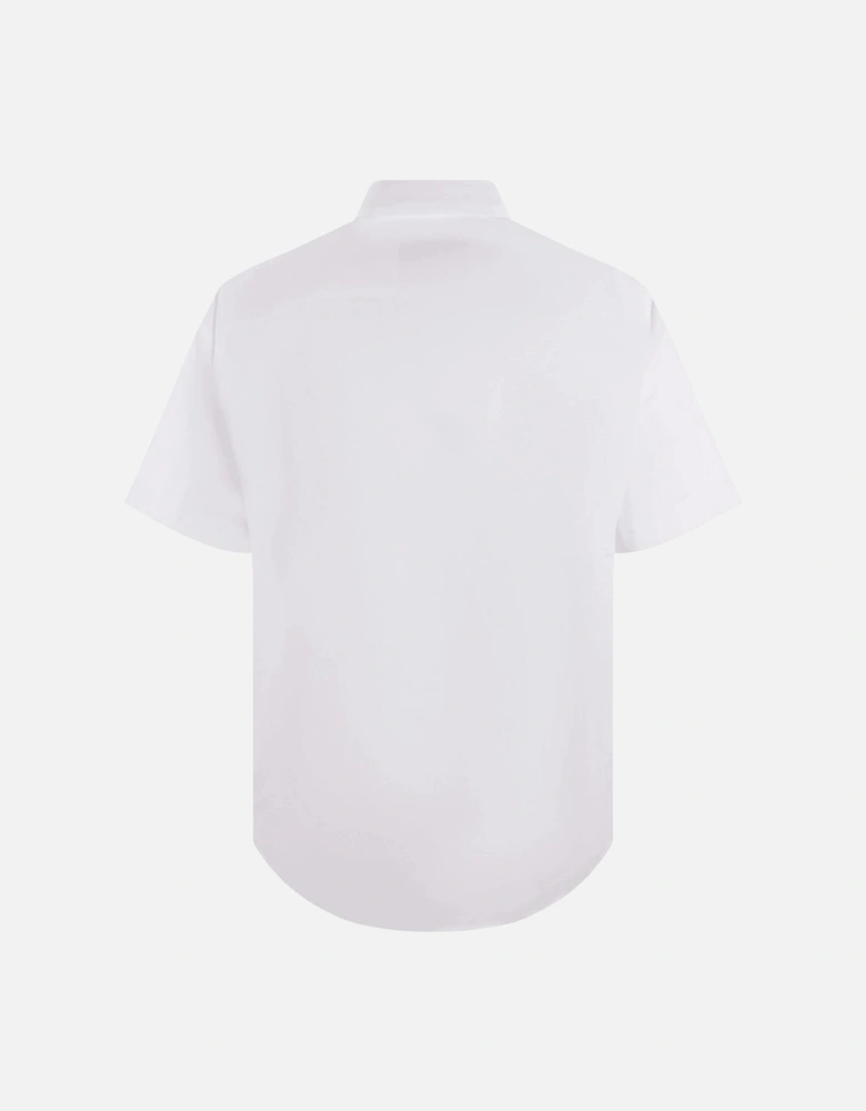 Printed Logo White Short Sleeve Shirt