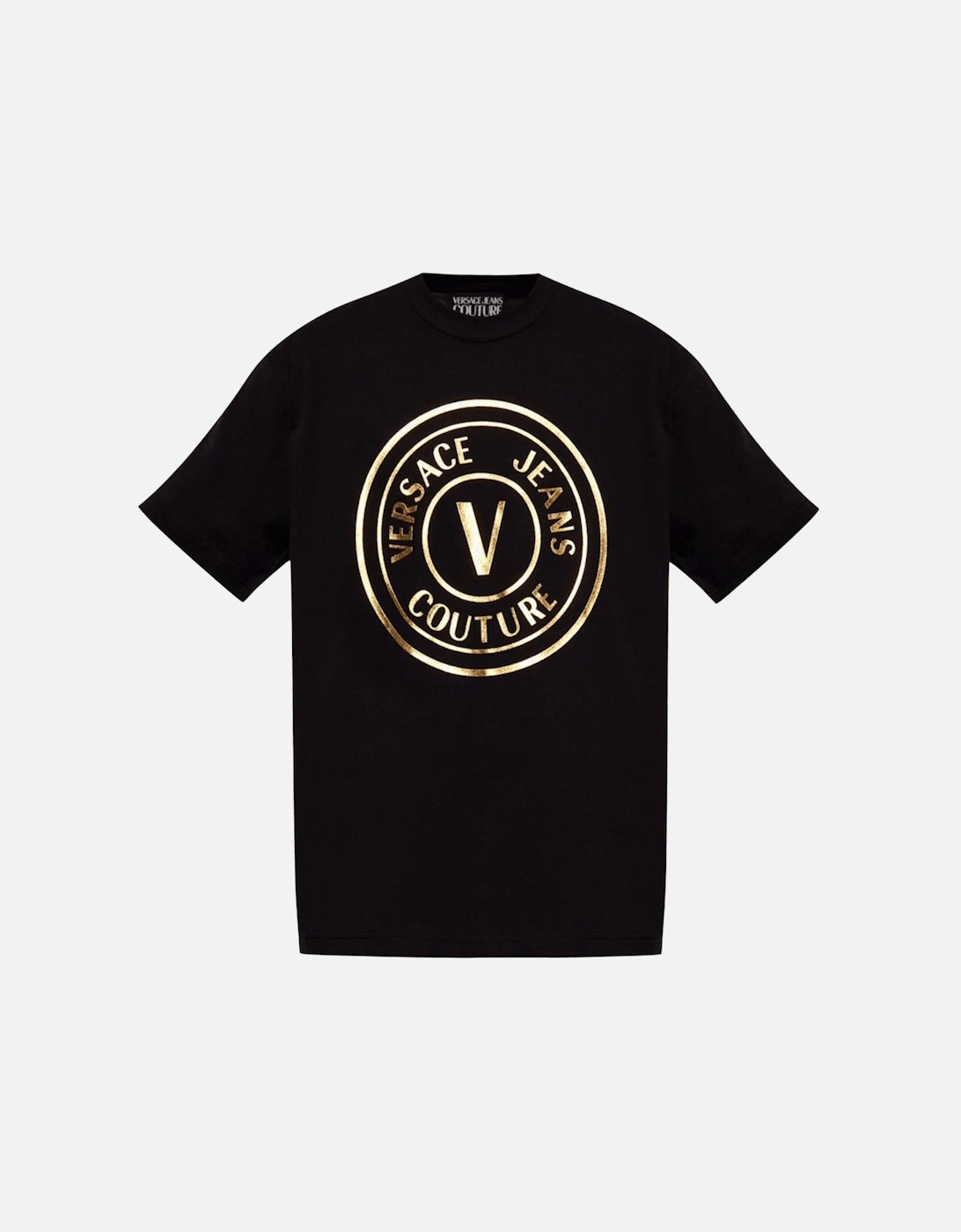 V-Emblem Logo Black/Gold T-Shirt, 3 of 2