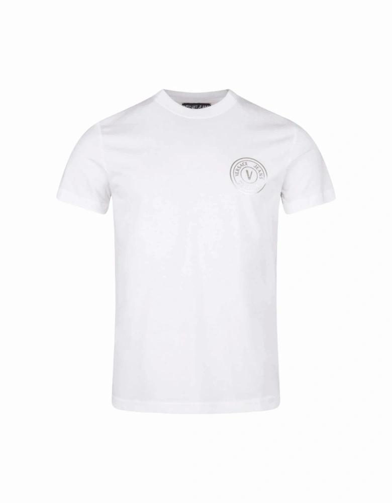 Basic V-Emblem Logo White/Gold T-Shirt