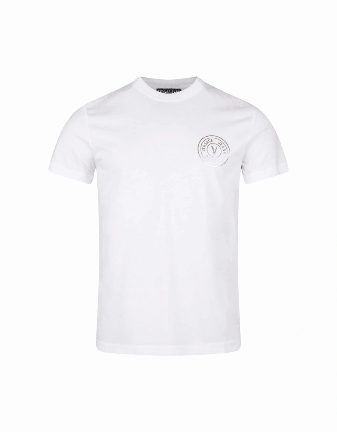 Basic V-Emblem Logo White/Gold T-Shirt, 4 of 3