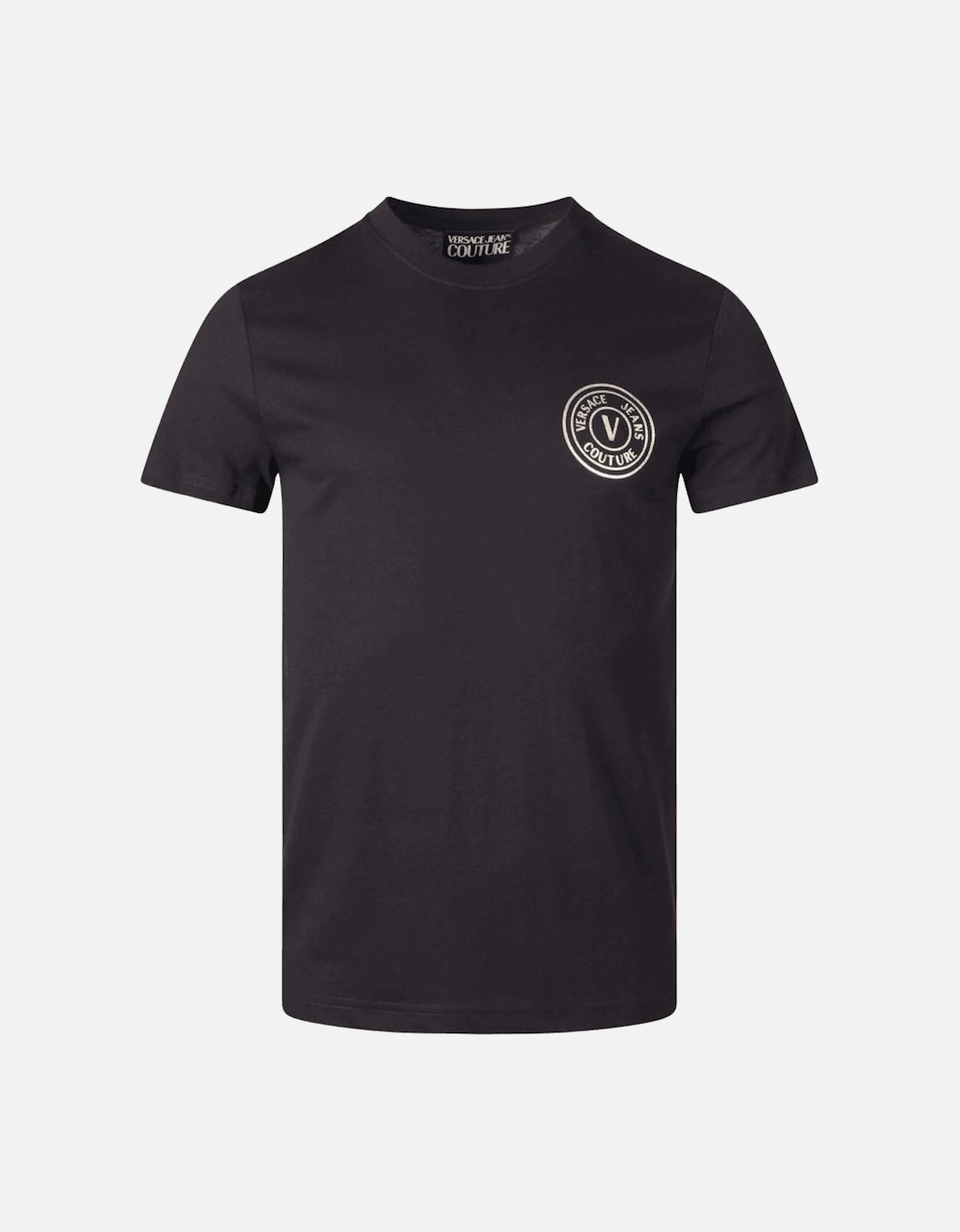 Basic V-Emblem Logo Black/Gold T-Shirt, 4 of 3