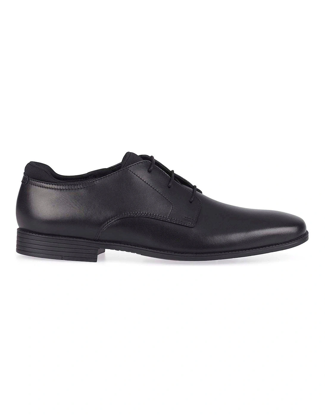 Academy Boys Leather Smart Lace Up School Shoes - Black