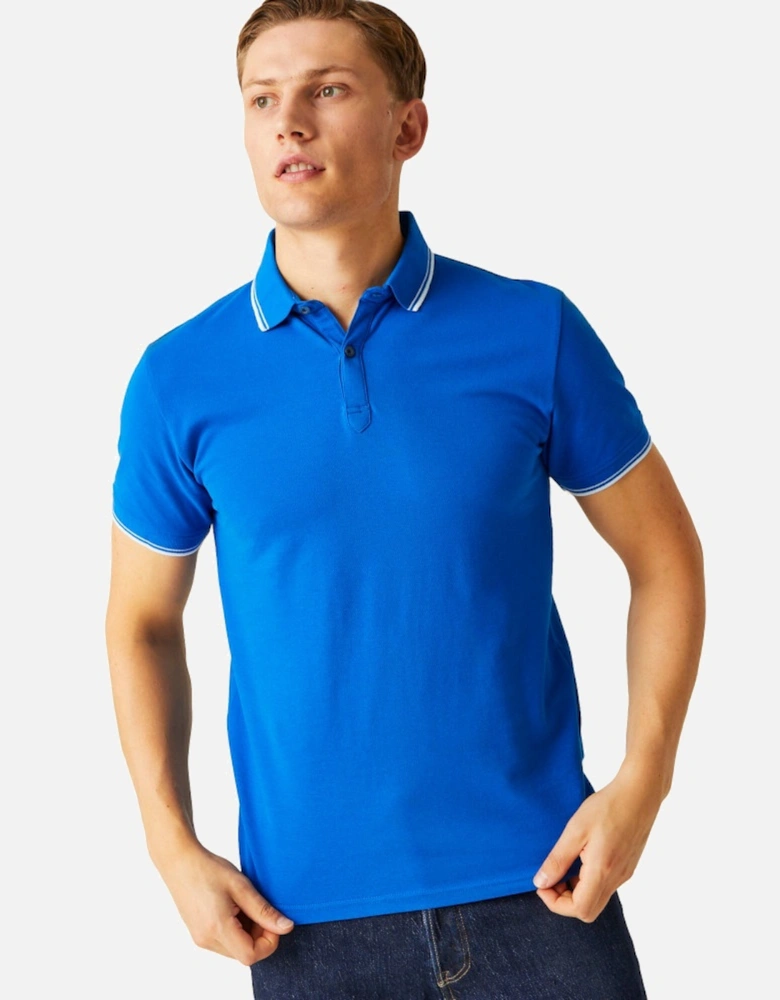 Mens Tadeo Coolweave Cotton Short Sleeve Polo Shirt