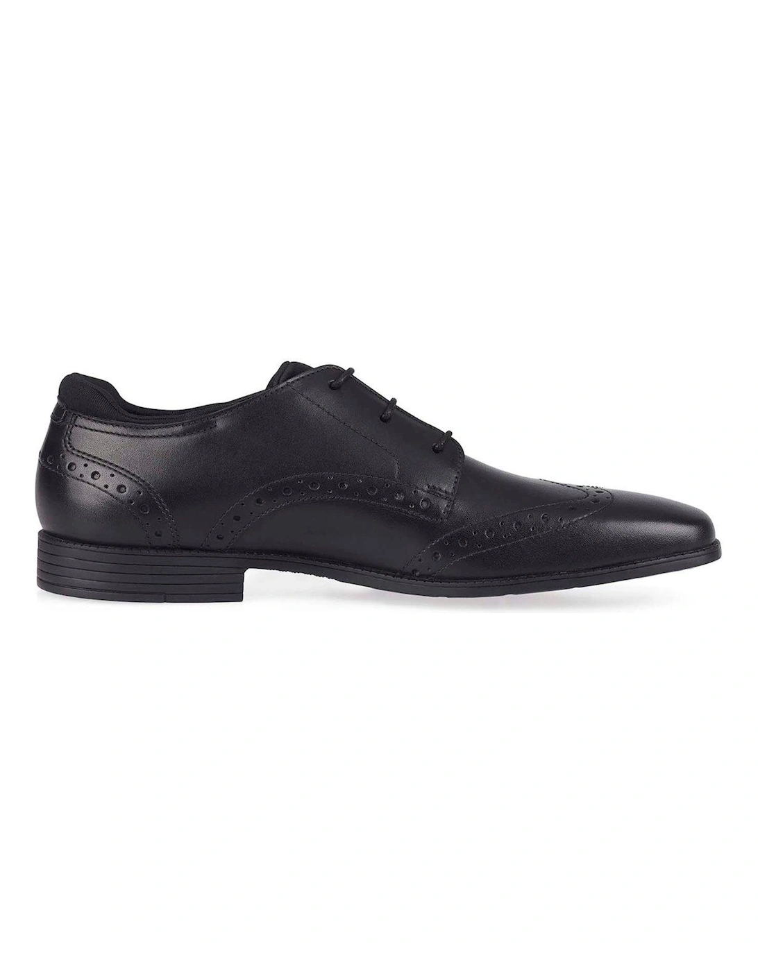 Boys Tailor Smart Lace Up School Shoes - Black Leather