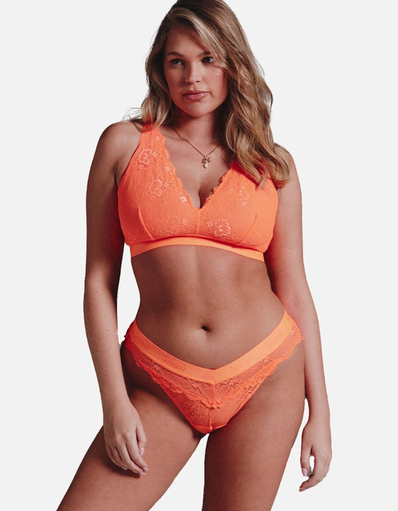 Lace Fuller Cup Bra - Neon Orange