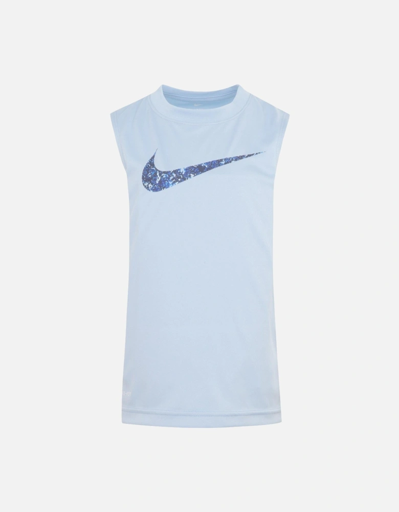 Kids Boys Swoosh Tank - Blue