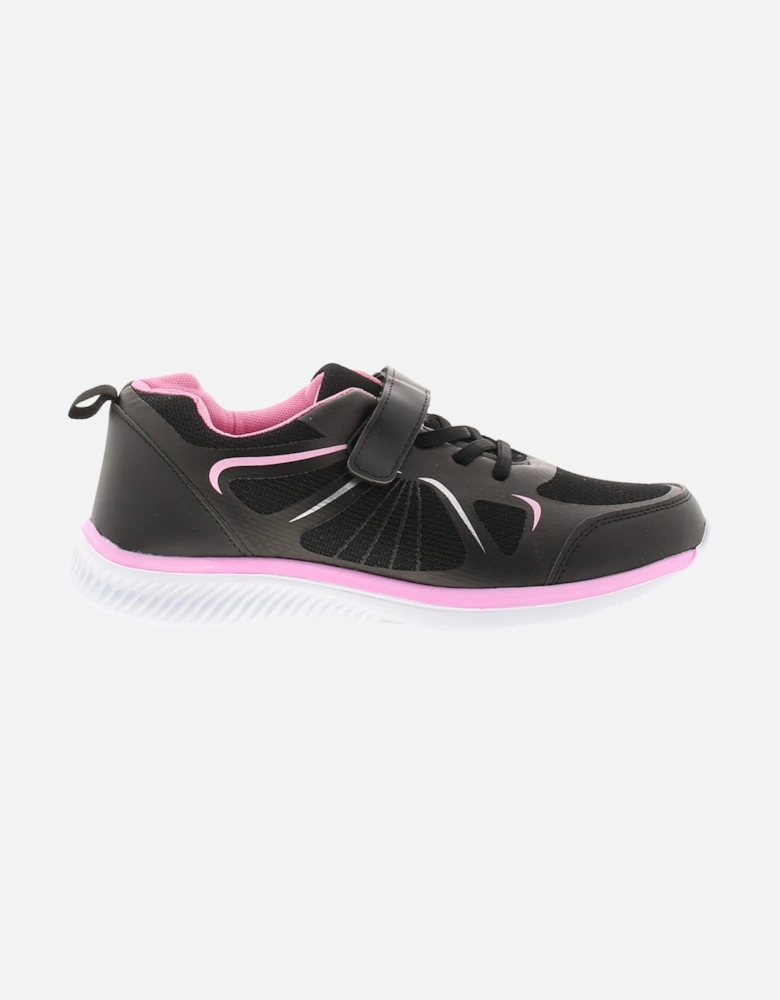 Junior Girls Trainers Charis j Touch Fastening black UK Size