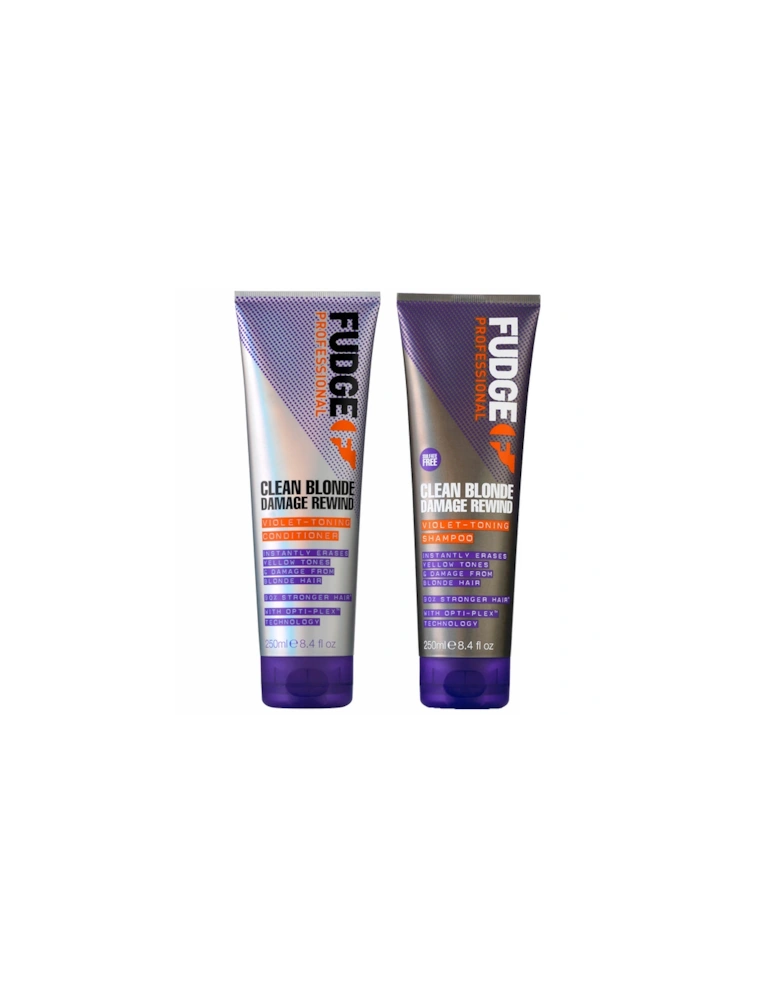 Professional Clean Blonde Damage Rewind Violet-Toning Shampoo and Conditioner Bundle 250ml - Professional - Professional Clean Blonde Damage Rewind Violet-Toning Shampoo and Conditioner Bundle 250ml (Worth £30.00) - Olivia