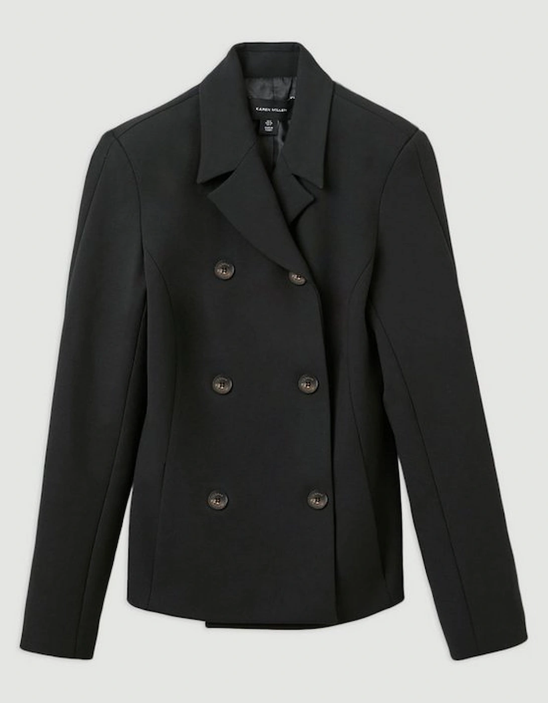 Compact Stretch Double Breasted Blazer