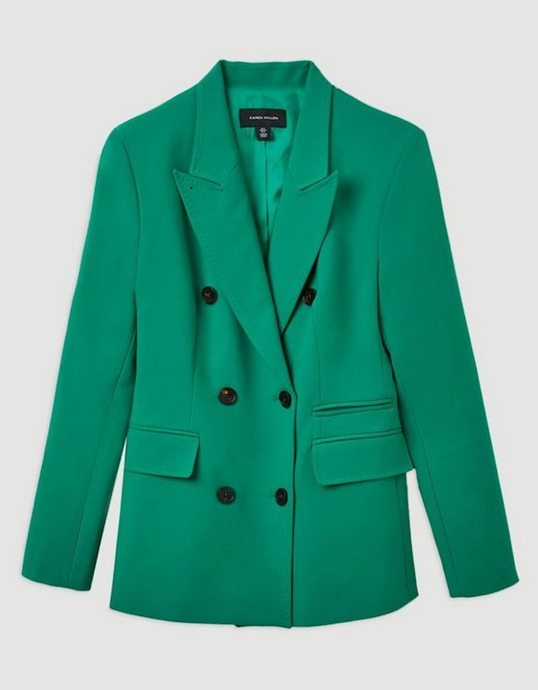 Compact Stretch Double Breasted Blazer
