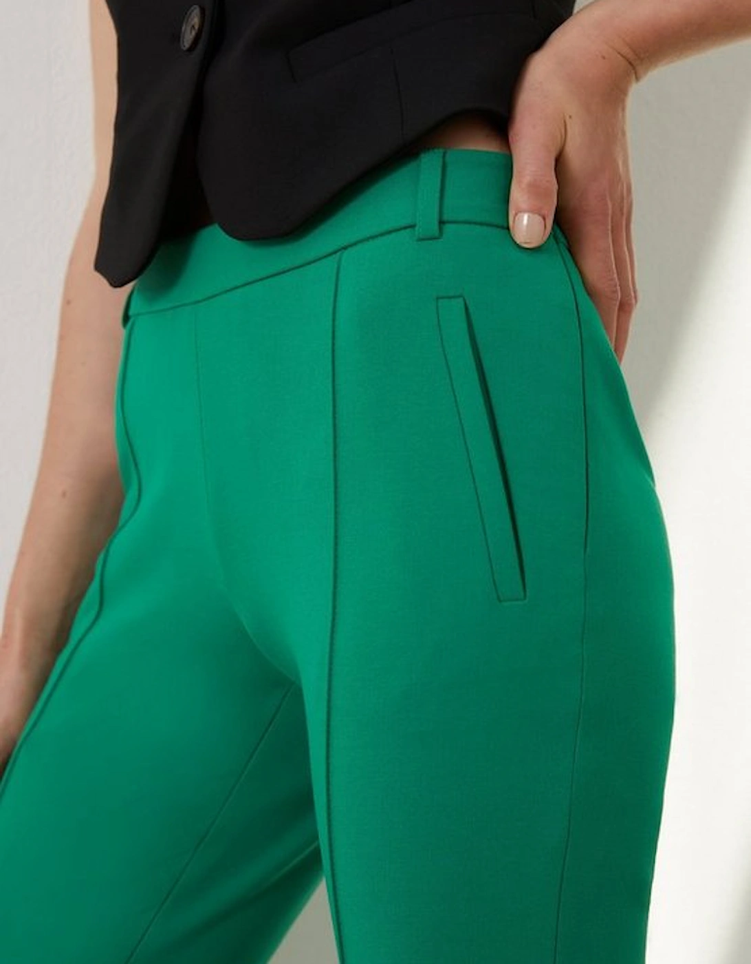 Compact Stretch Slim Leg Tailored Trousers