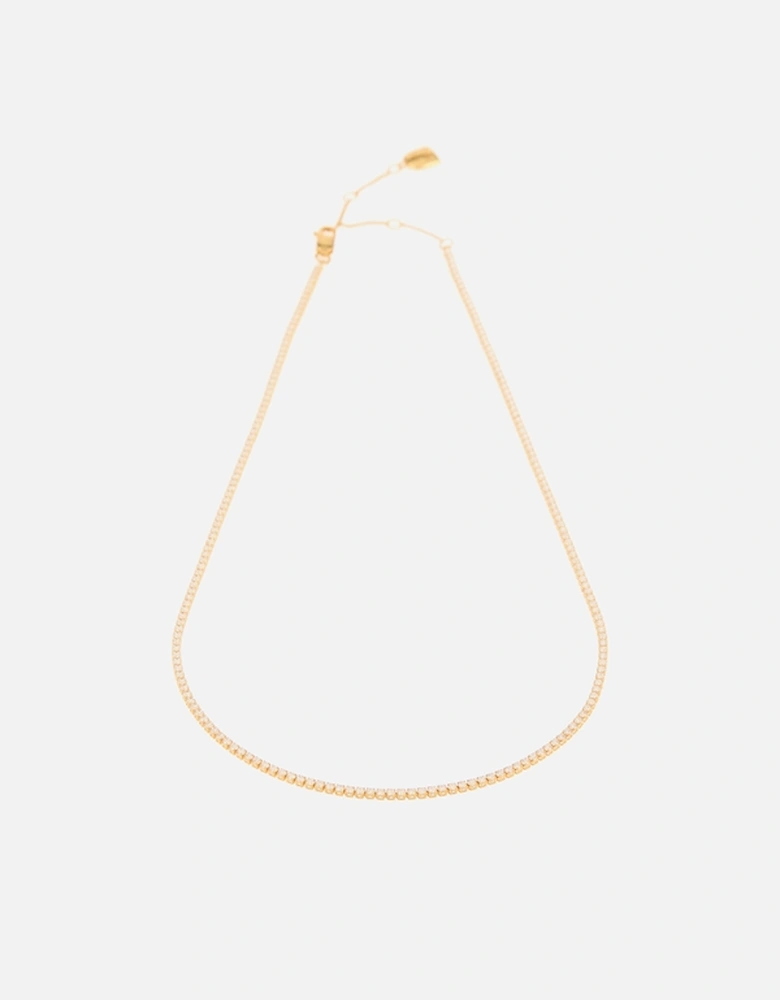 Gold-Plated Tennis Necklace