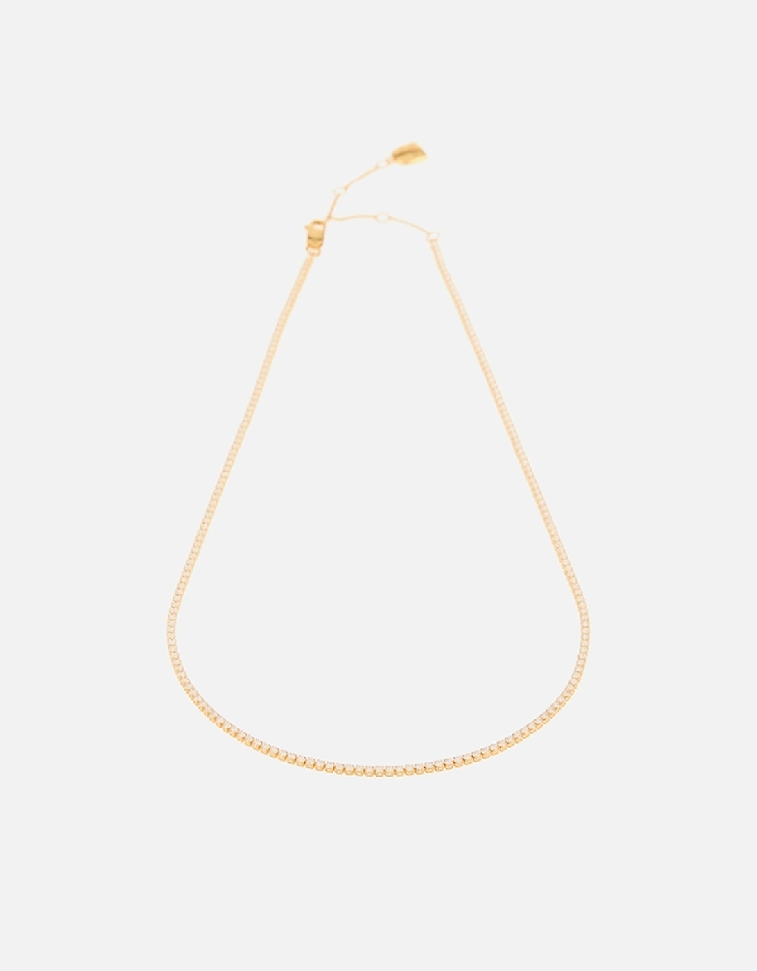 Gold-Plated Tennis Necklace, 2 of 1