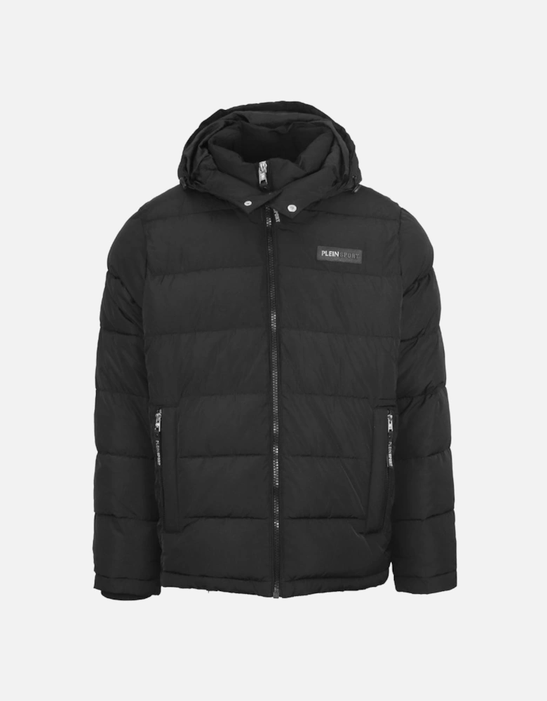 Plein Sport Patch Logo Padded Black Jacket