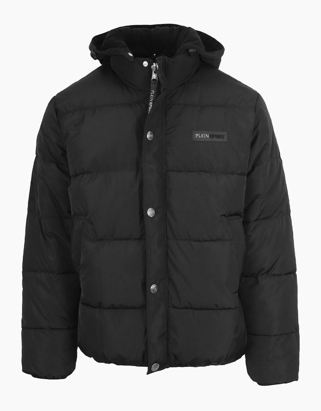 Men's Plein Sport Bold Logo Padded Black Jacket - Size: 42/Regular