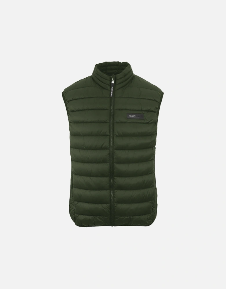 Plein Sport Patch Logo Green Gilet Jacket