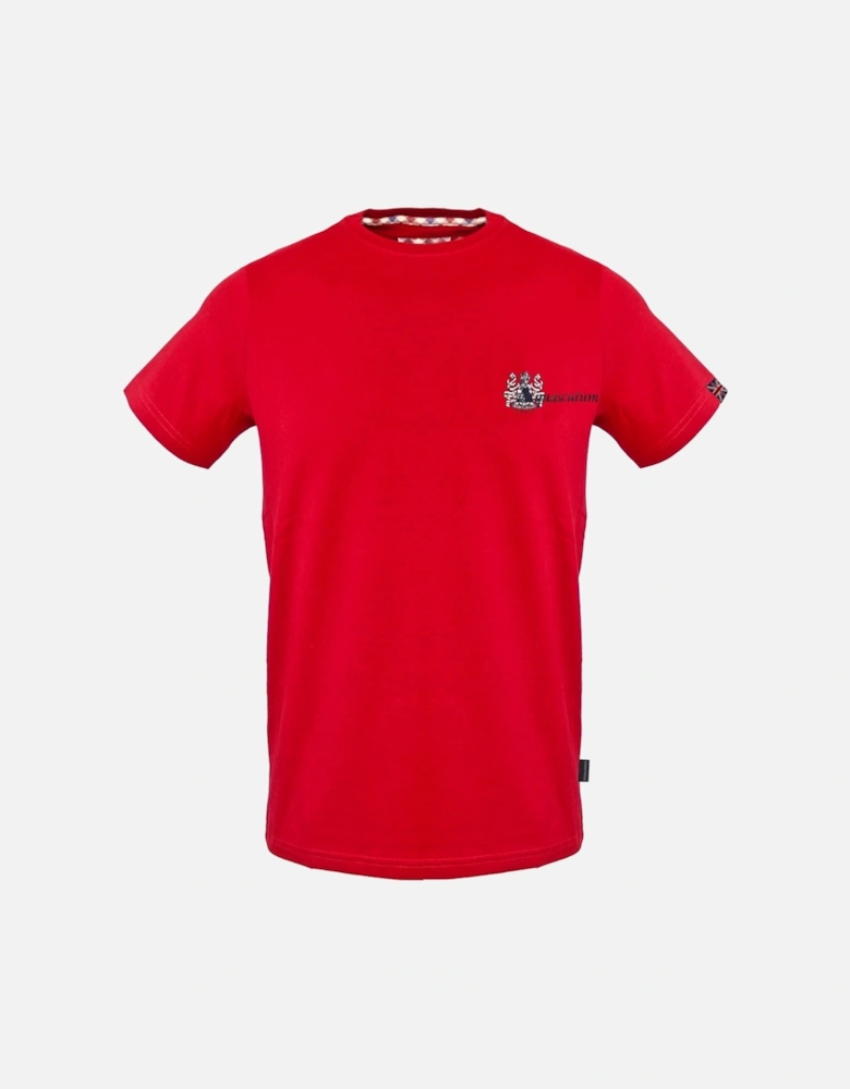 Small Aldis Chest Logo Red T Shirt