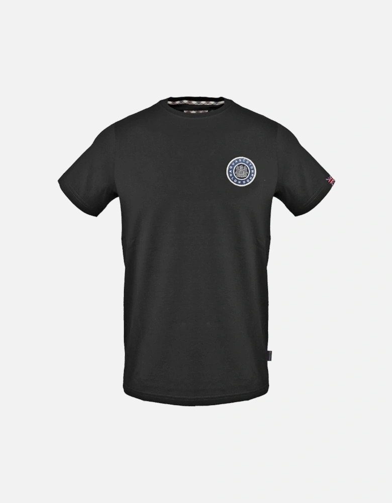 Small London Circle Logo Black T Shirt