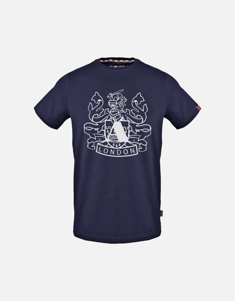 Large Shield Aldis Logo Navy Blue T Shirt