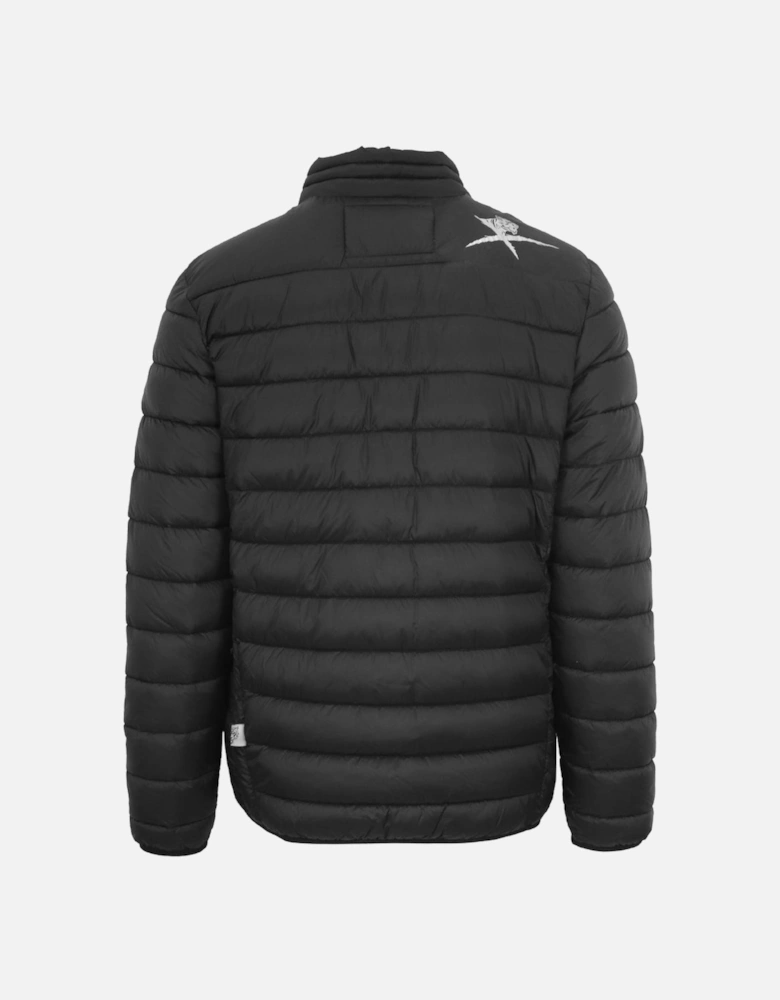 Plein Sport Patch Logo Thin Padded Black Jacket