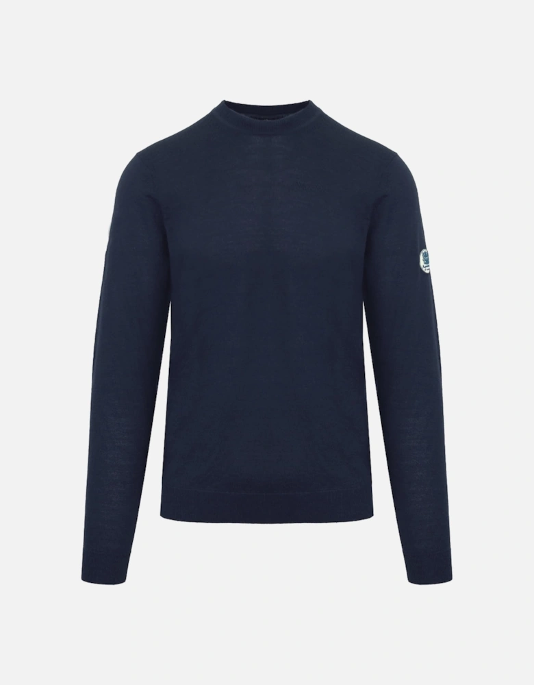 Plain Round Neck Navy Blue Jumper