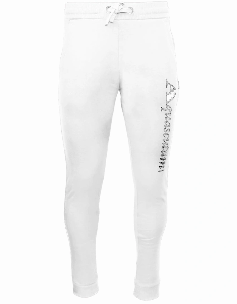 White Logo Sweat Pants