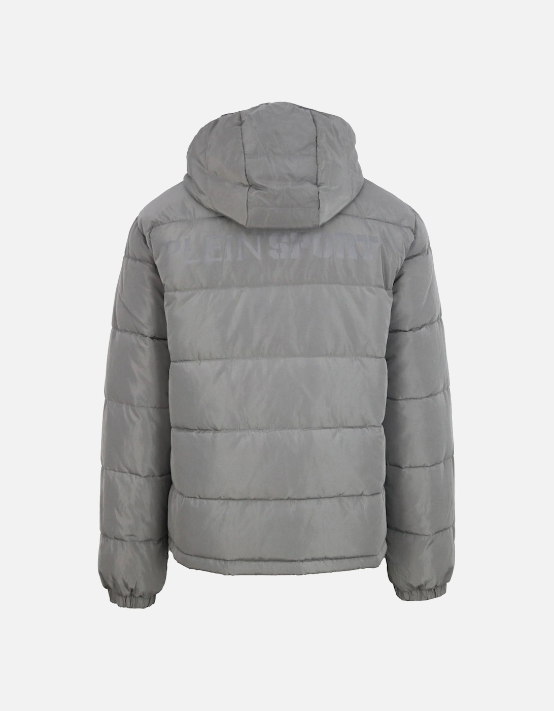 Plein Sport Bold Back Logo Padded Steel Grey Jacket