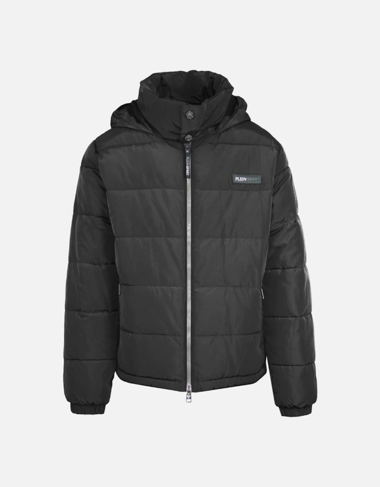 Plein Sport Bold Back Logo Padded Black Jacket