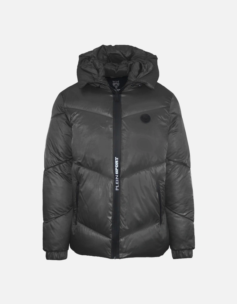 Plein Sport Shiny Padded Black Jacket