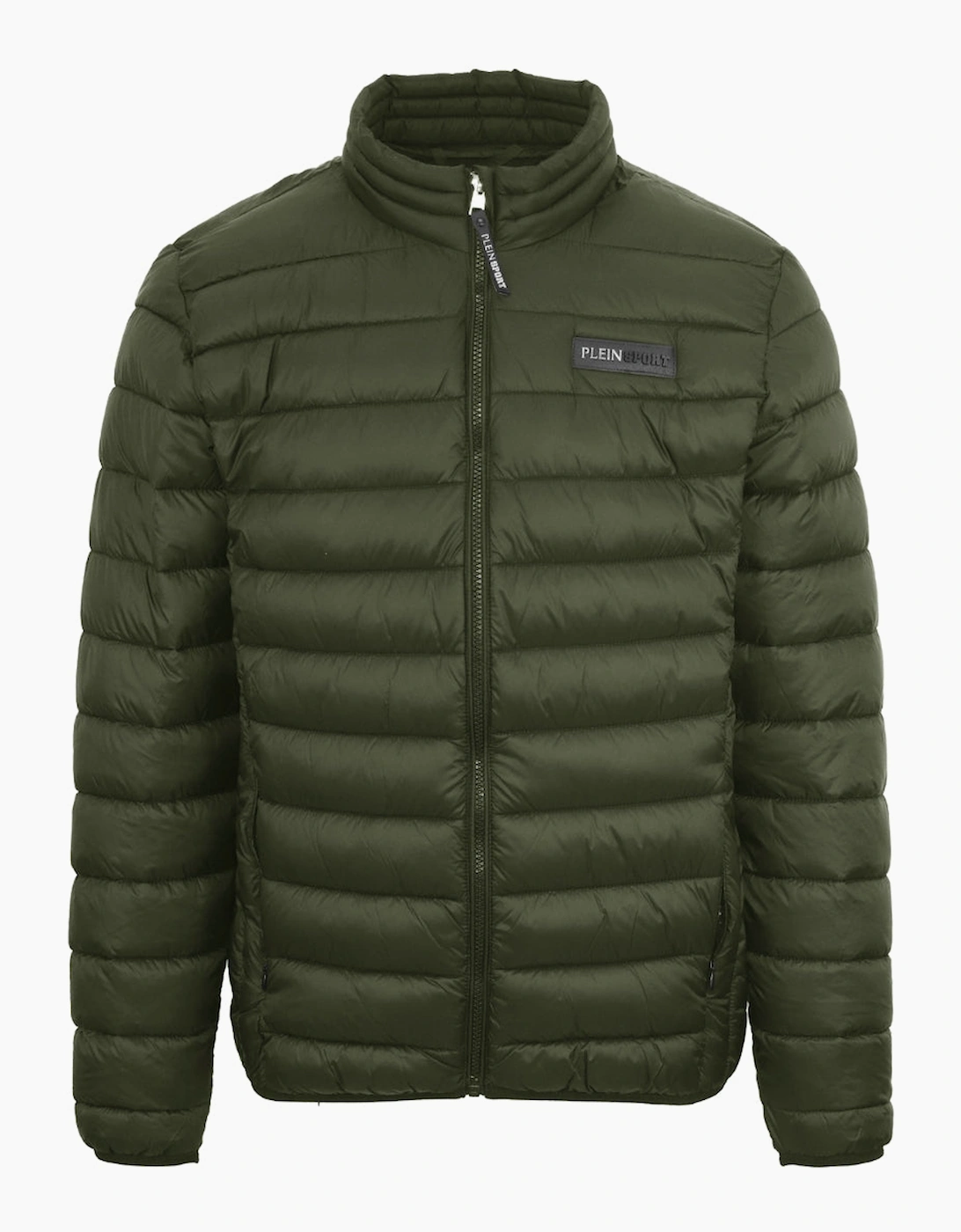 Philipp Plein Men's Tan Plein Sport Patch Logo Thin Padded Green Jacket  38/Regular M
