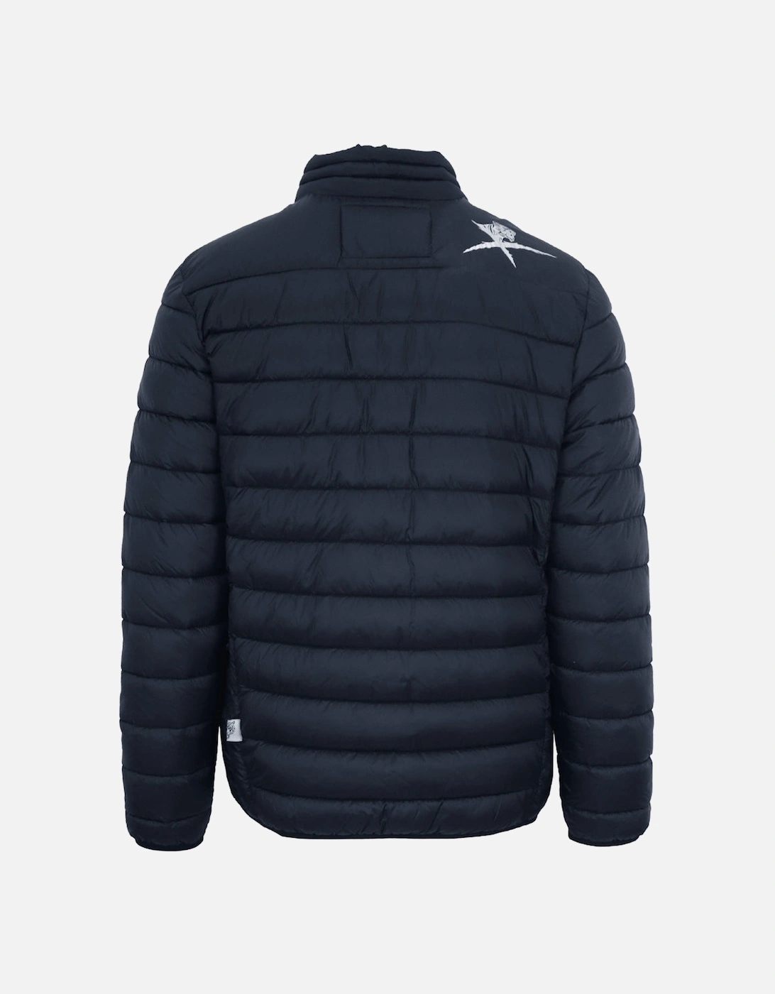 Plein Sport Patch Logo Thin Padded Navy Blue Jacket