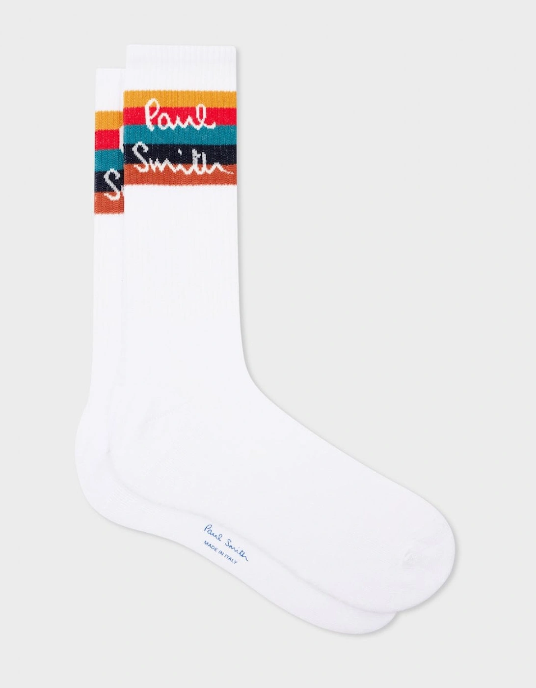 Men's Paul Smith Mens Guernsey Sport Socks - White - Size: 15.5/9/16/7/7.5/14.5/8/15/8.5/12.5/6/13/13.5/14/6.5/11/4.5/11.5/5/12/5.5/9.5/10/3.5/3/10.5/