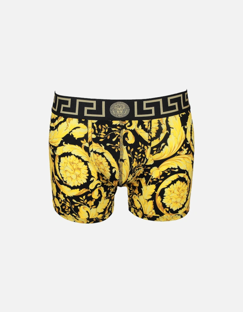 Barocco Print, Greca Boxer Briefs, Black/Gold