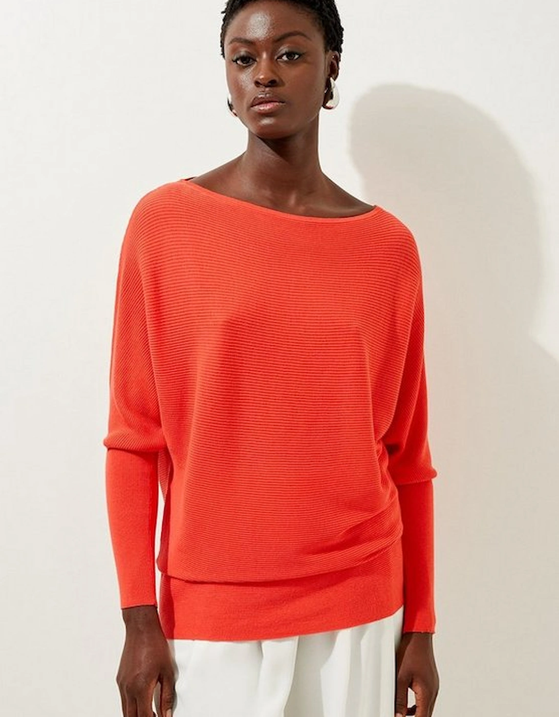 Cotton Blend Slouchy Knit Jumper, 4 of 3