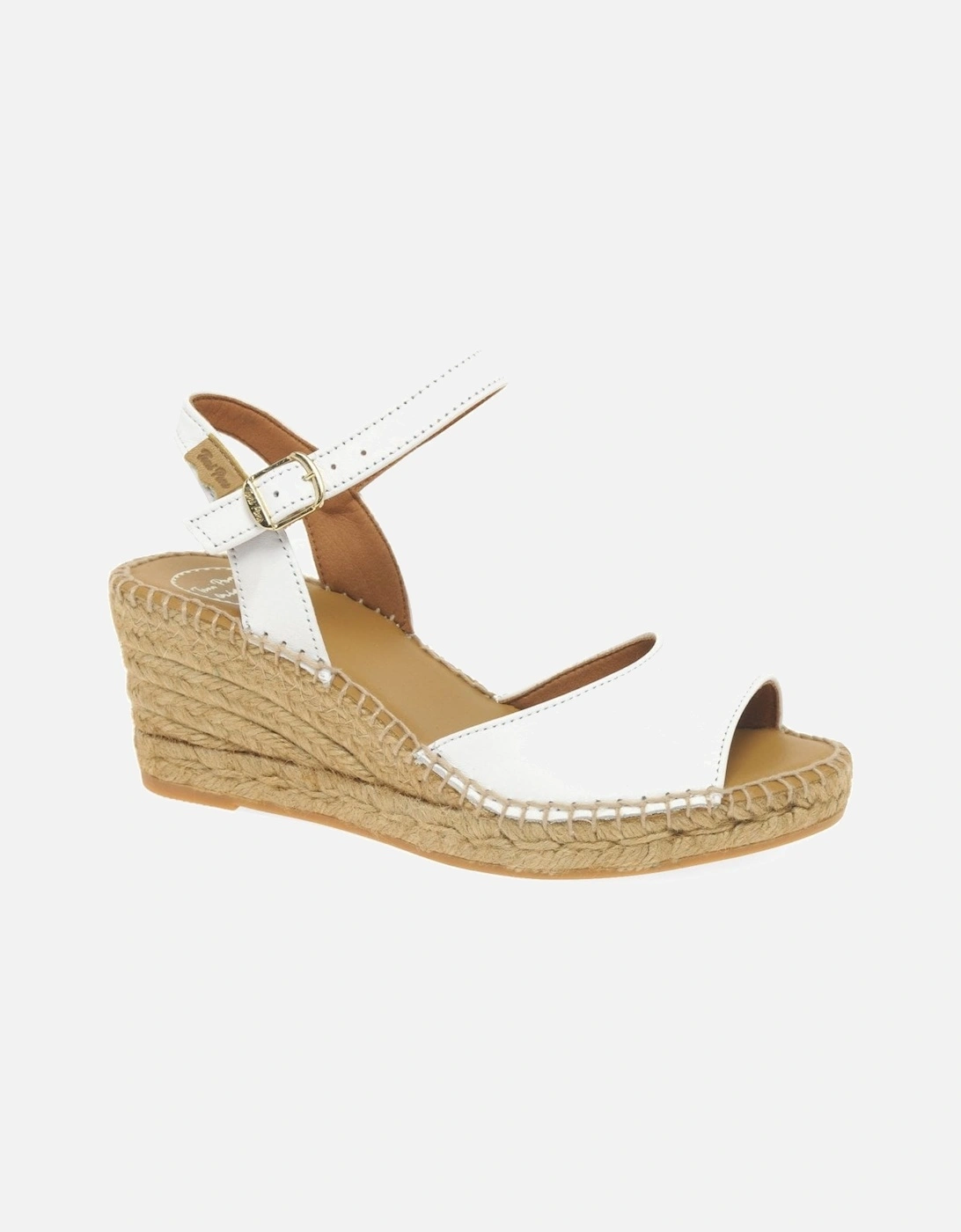 Toni Pons Women's Sia-P Womens Wedge Heel Espadrille Sandals - White - Size: 8