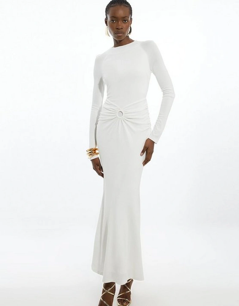 Premium Stretch Crepe Jersey Maxi Dress