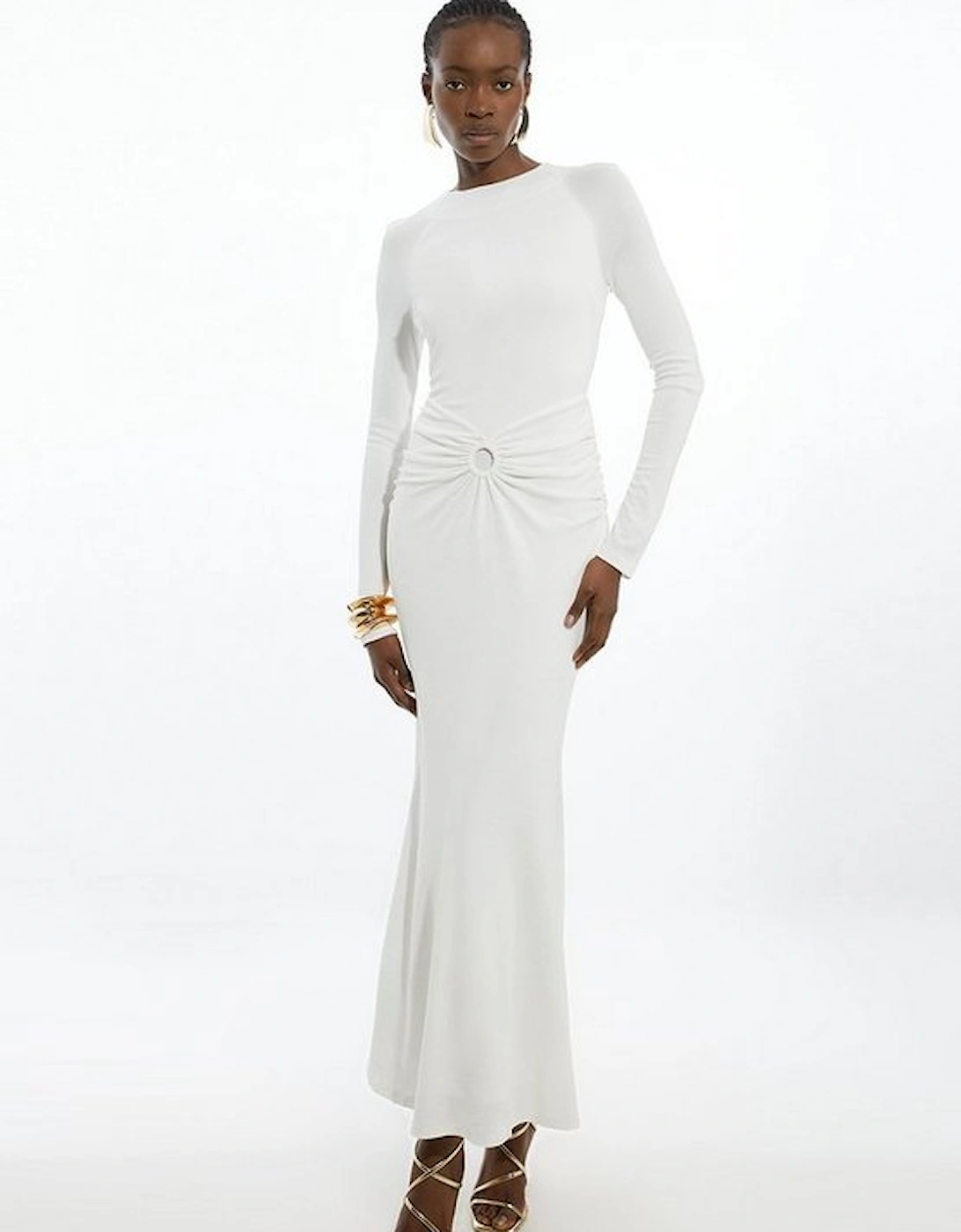 Premium Stretch Crepe Jersey Maxi Dress, 4 of 3